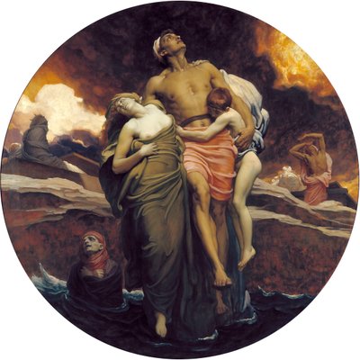 Og havet gav de døde op, som var i det af Frederic Leighton